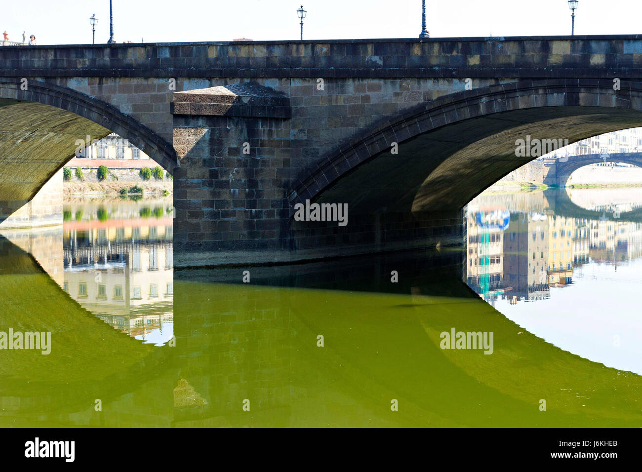 Alla Carraio Bridge over the River Arno, Florence, Italy Stock Photo