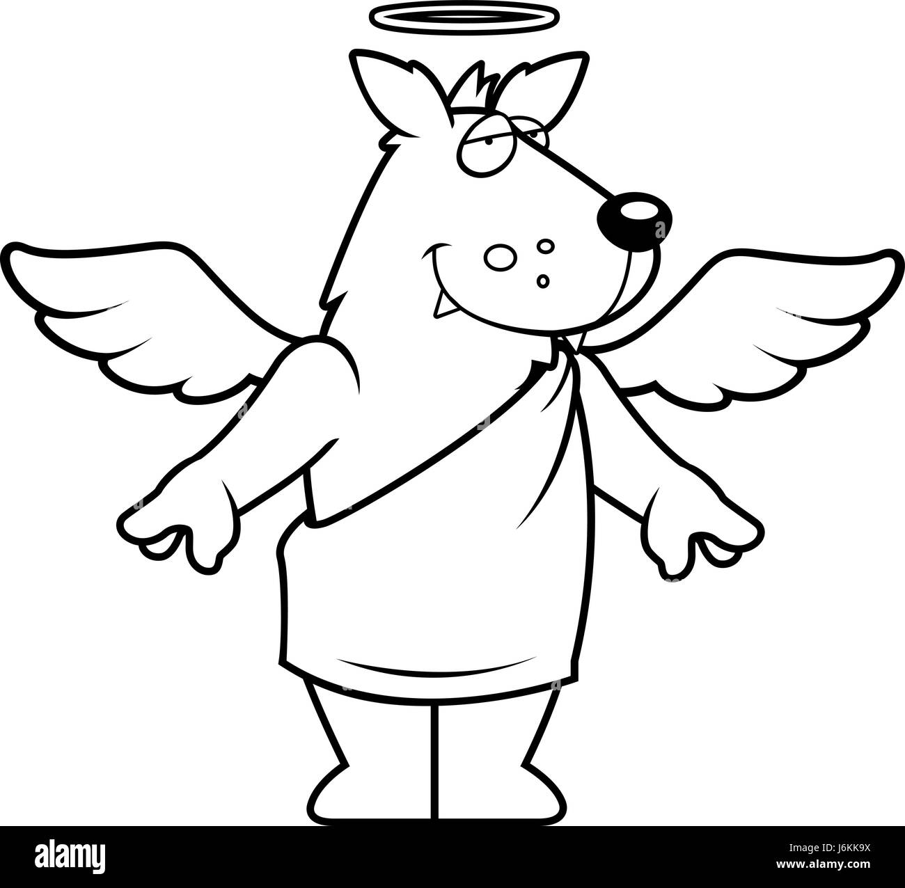 cartoon wolves with wings