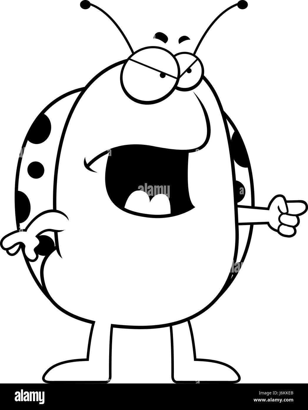 A cartoon ladybug looking angry and pointing Stock Vector Image & Art ...