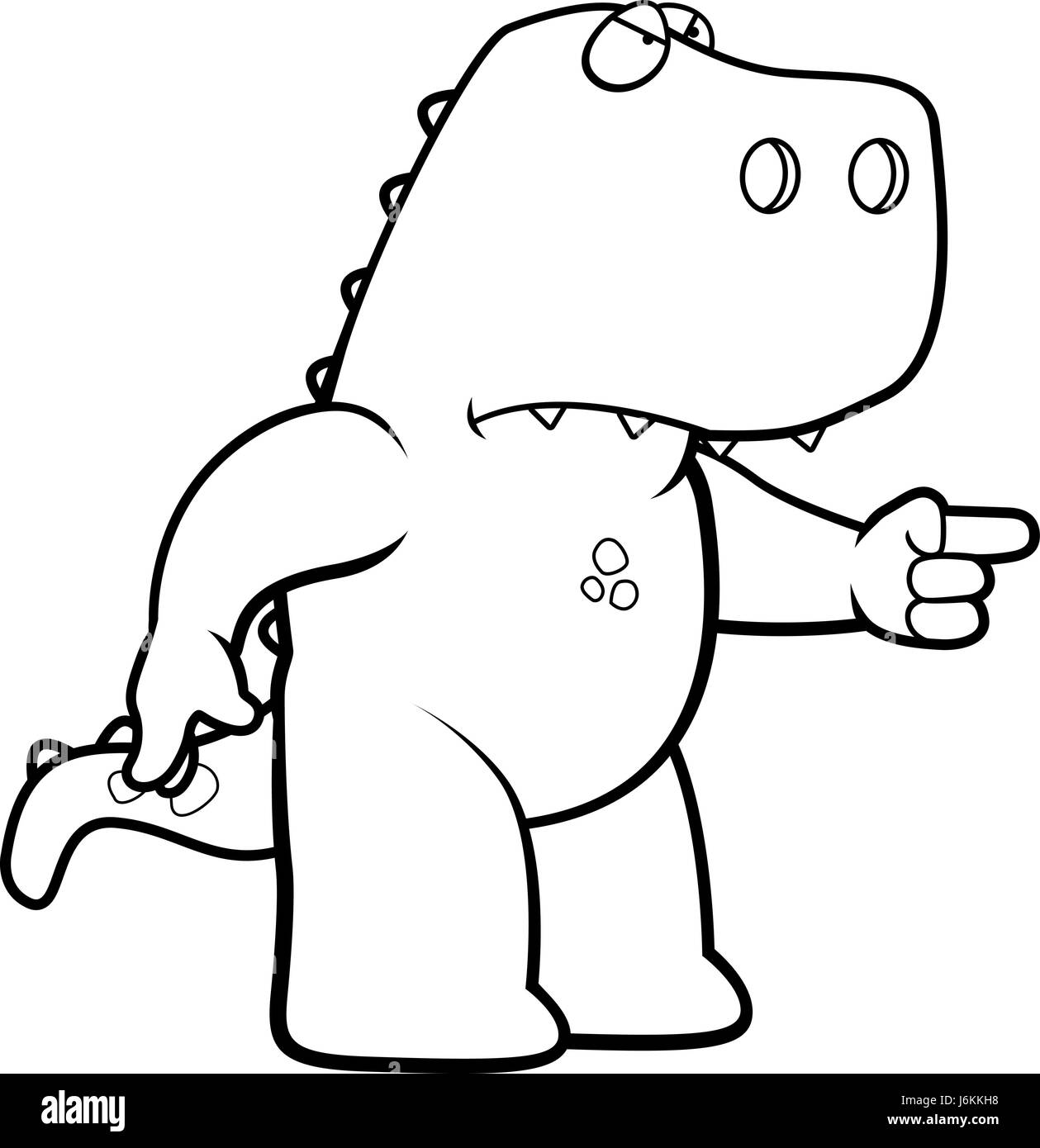 Cartoon dinosaur Black and White Stock Photos & Images - Alamy