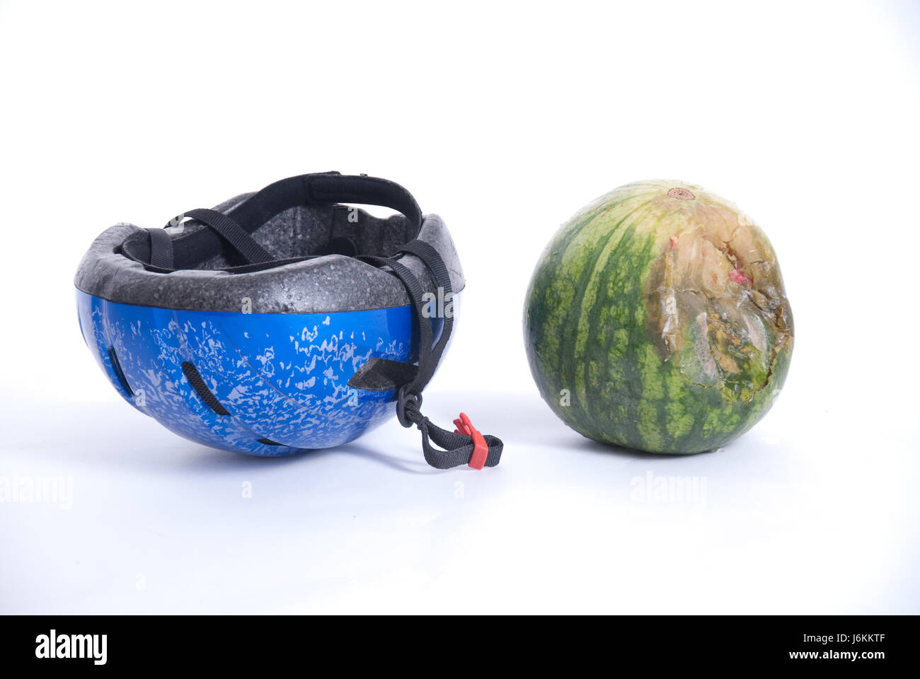 spare time free time leisure leisure time accident crash helmet watermelon Stock Photo Alamy