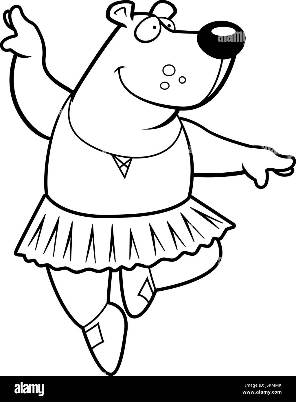 A happy cartoon bear ballerina in a tutu Stock Vector Image & Art - Alamy