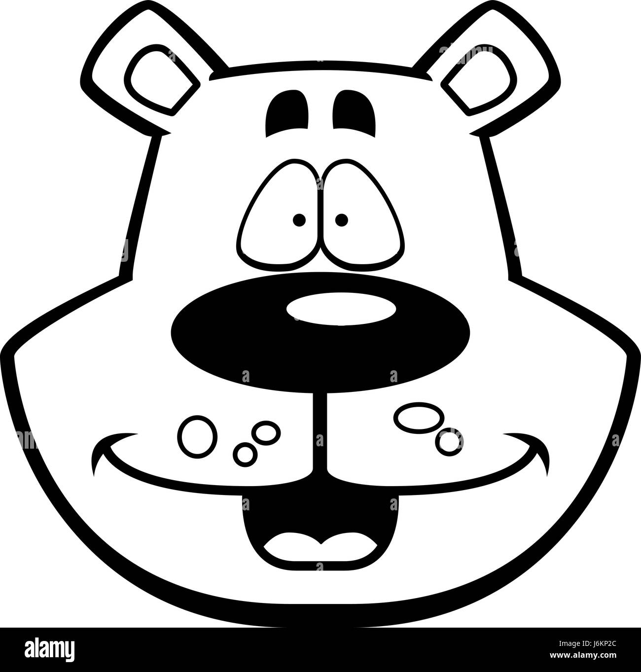 A cartoon bear face smiling and happy Stock Vector Image & Art - Alamy