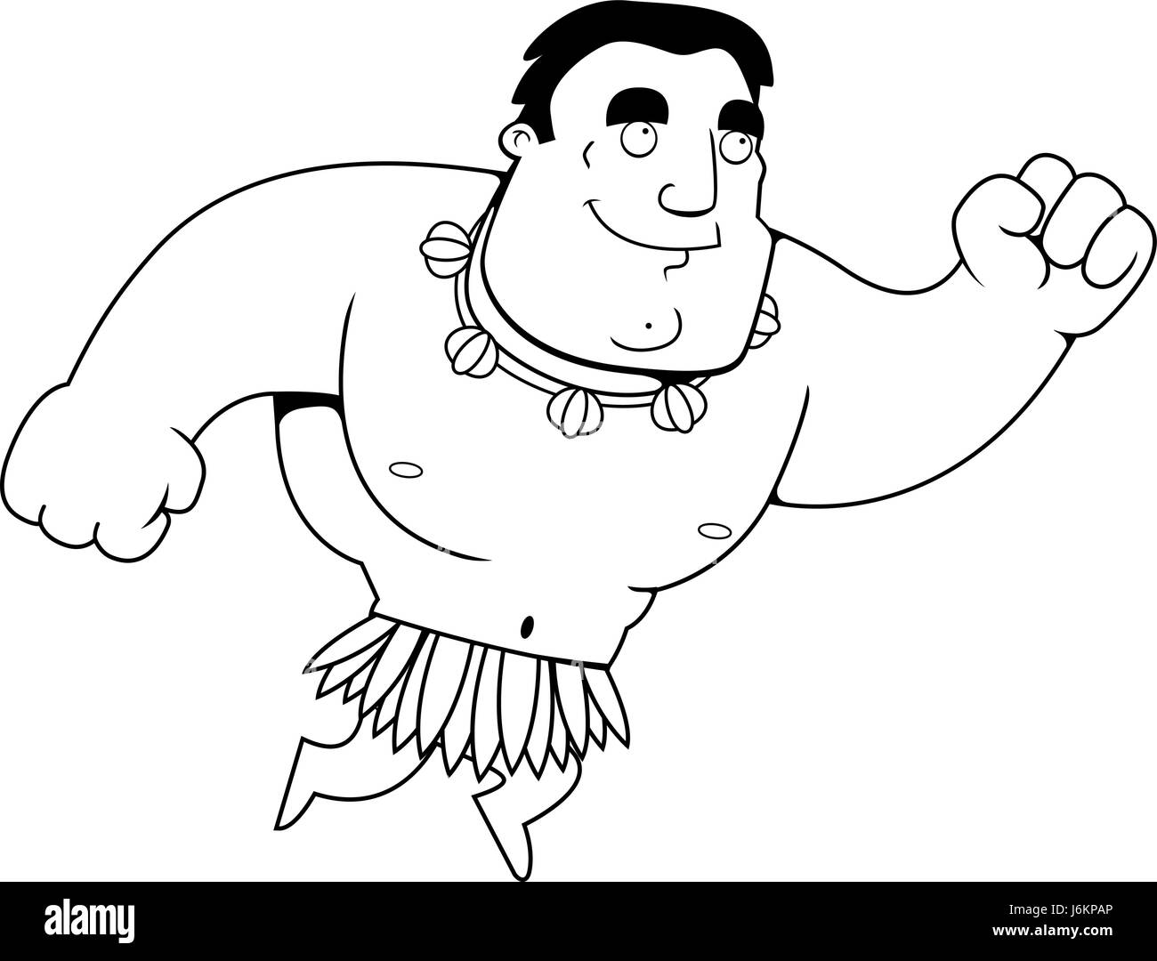 A cartoon islander man jumping and smiling Stock Vector Image & Art - Alamy