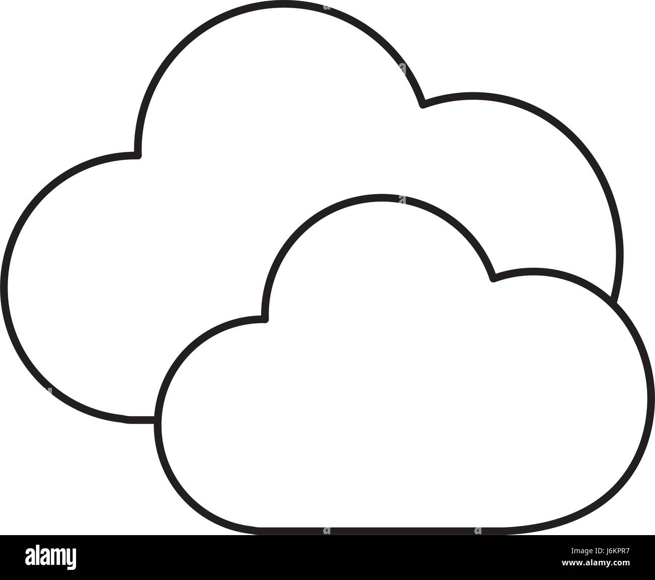 line nice clouds weather of sky Stock Vector Image & Art - Alamy