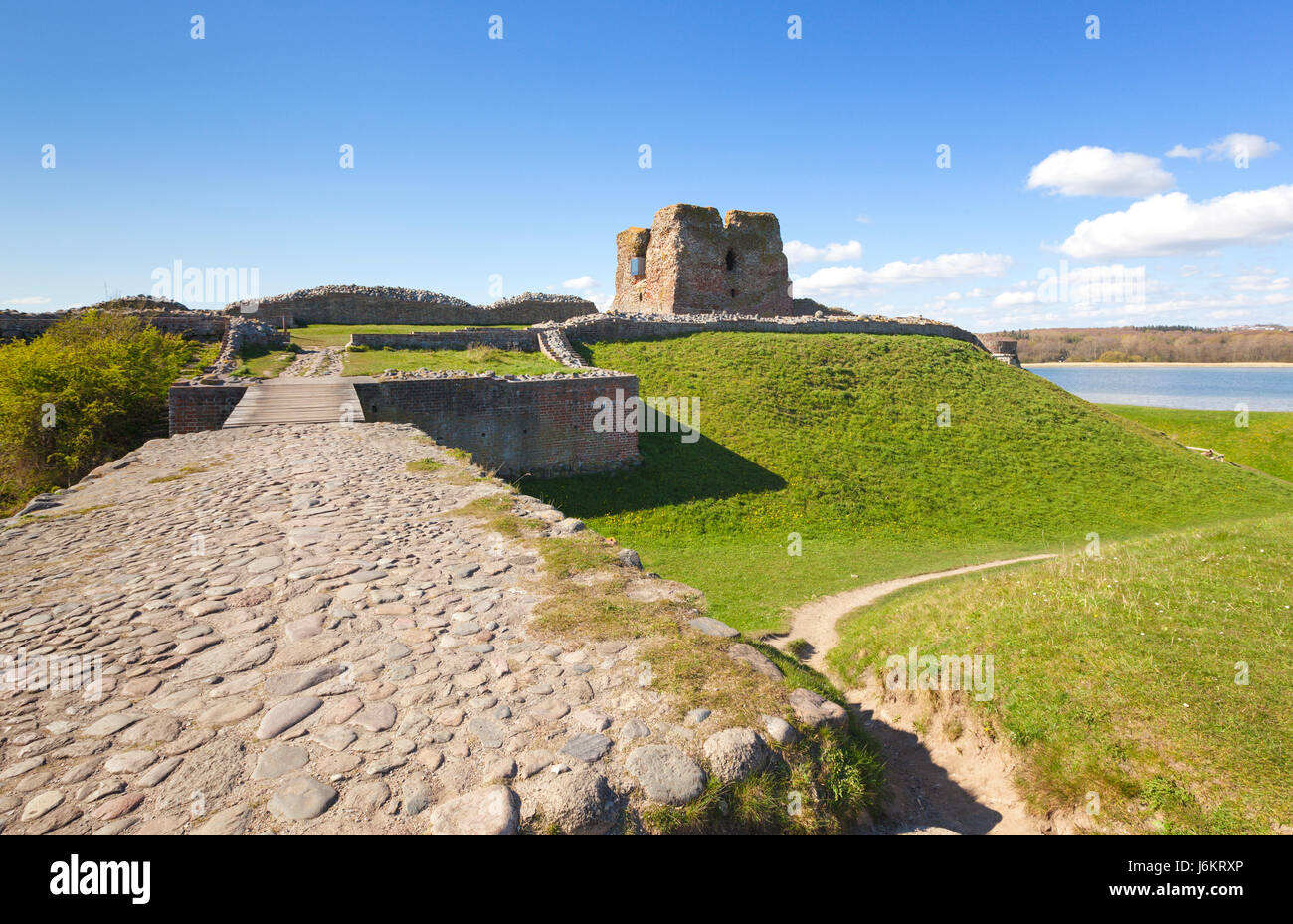 Ruins of 14th century Kalø castle, Mols Bjerge National Park, Jutland, Denmark Stock Photo