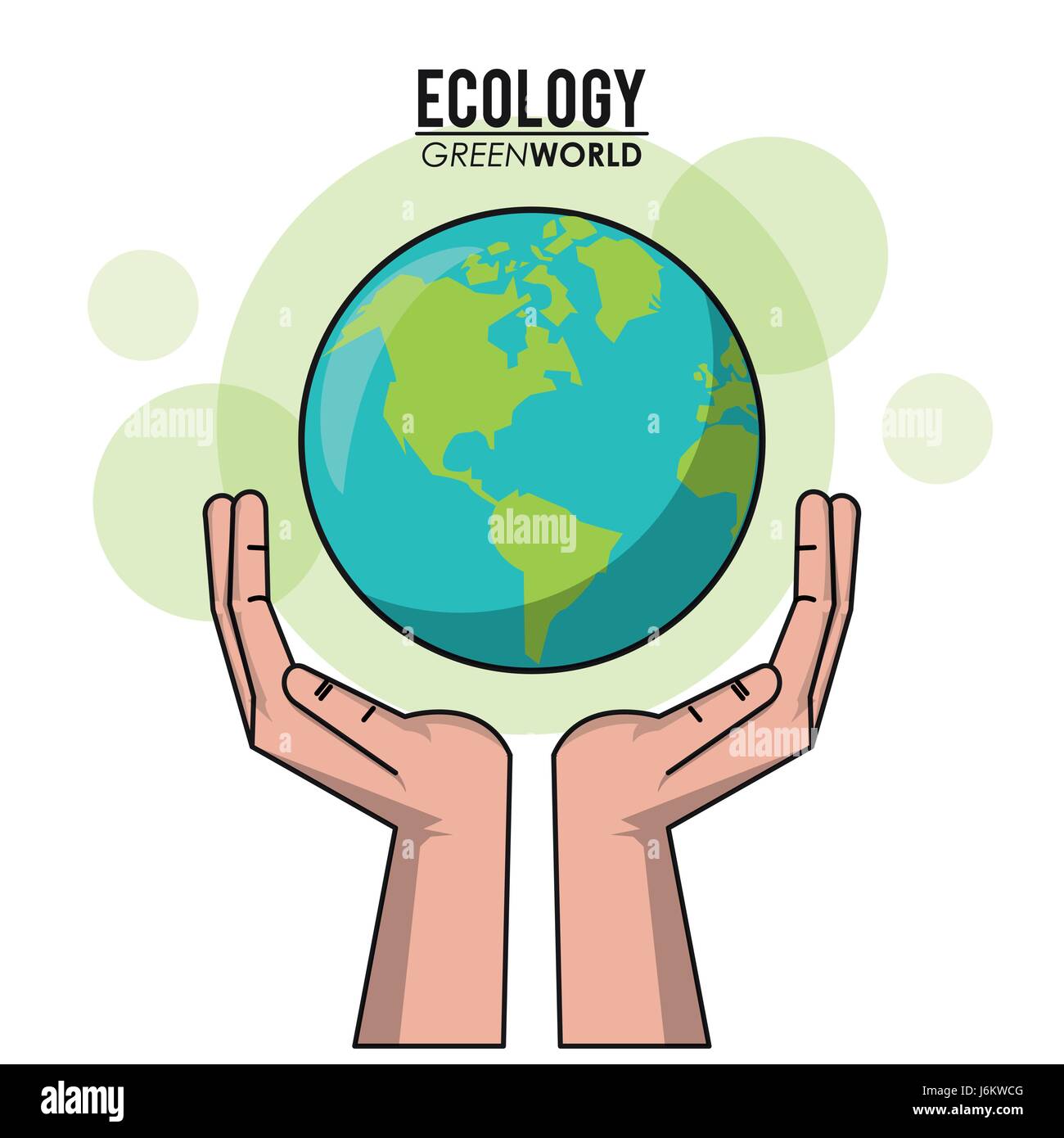 ecology green world hands holding world earth Stock Vector Image & Art ...