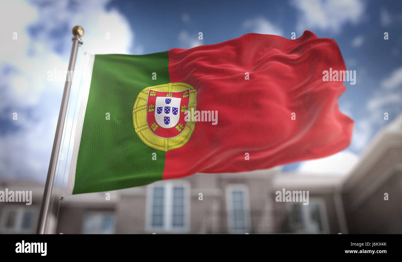 3d portuguese flag waving on hi-res stock photography and images - Alamy