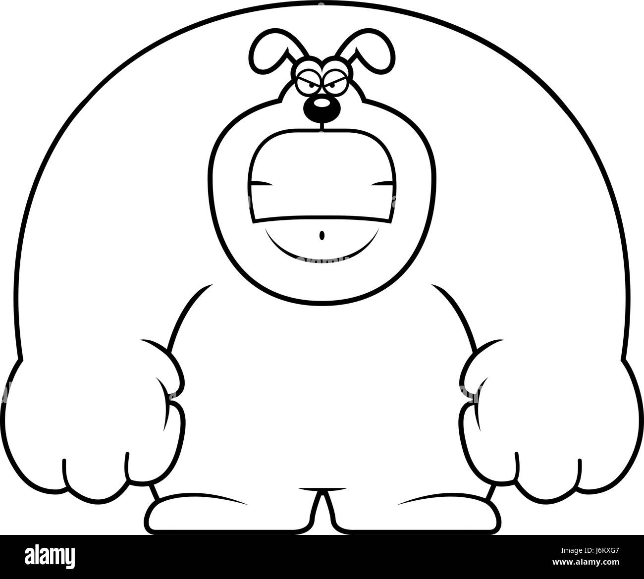 A cartoon illustration of a dog looking angry Stock Vector Image & Art ...