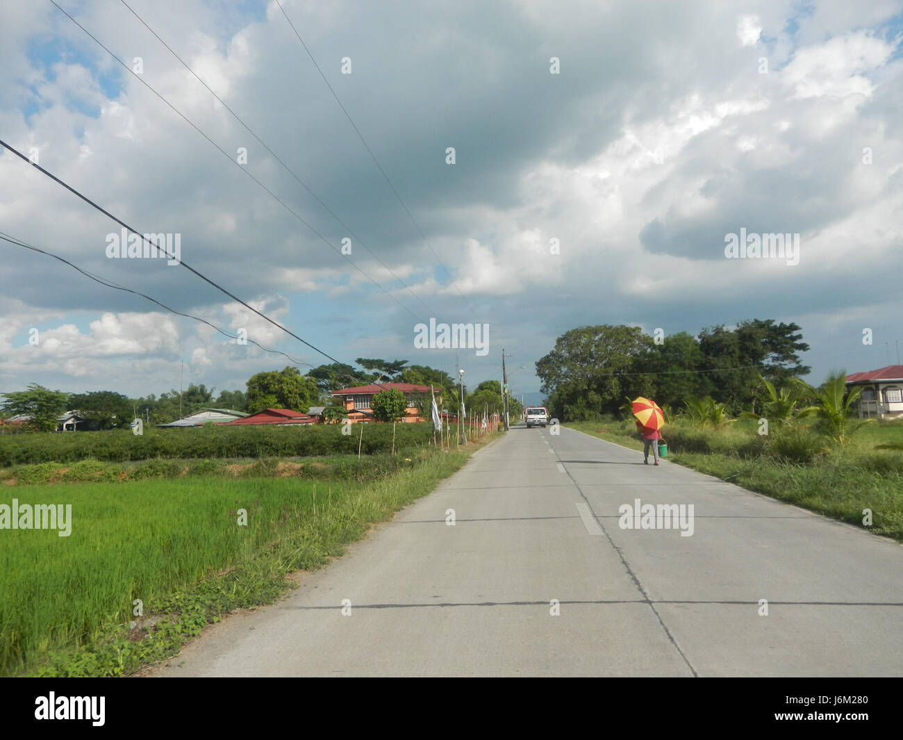 This image depicts the rural landscape of Salapungan, Candaba in ...