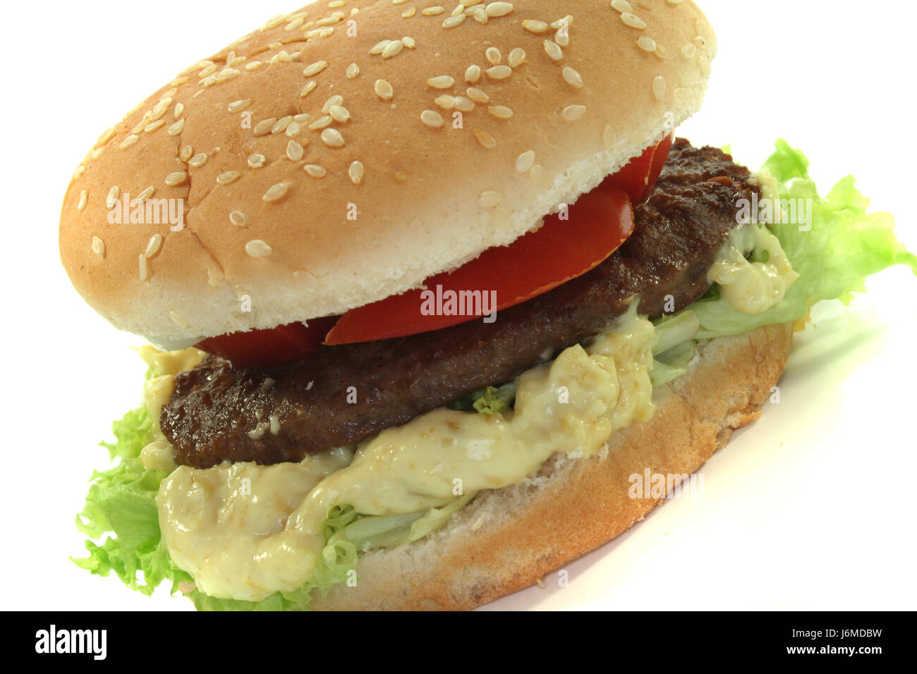 hamurger with fresh vegetables Stock Photo - Alamy
