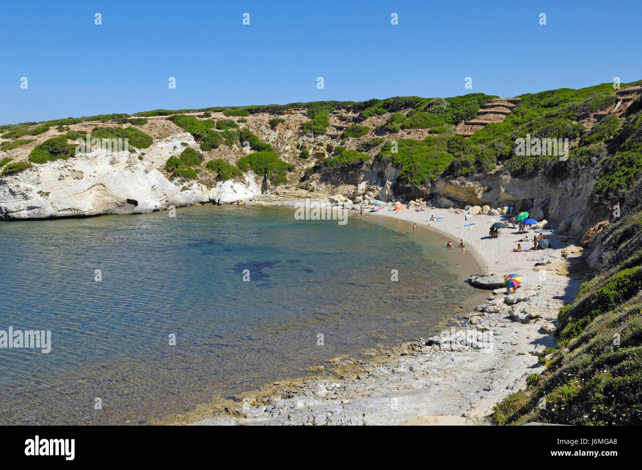 the beach of s'Archittu, Santa Caterina di Pittinuri, Sardinia, italy Stock Photo