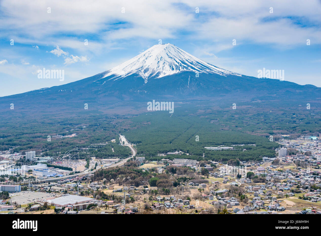 Mount Fuji viewed from Mount Tenjo.Iconic view of this famous mountain. Stock Photo