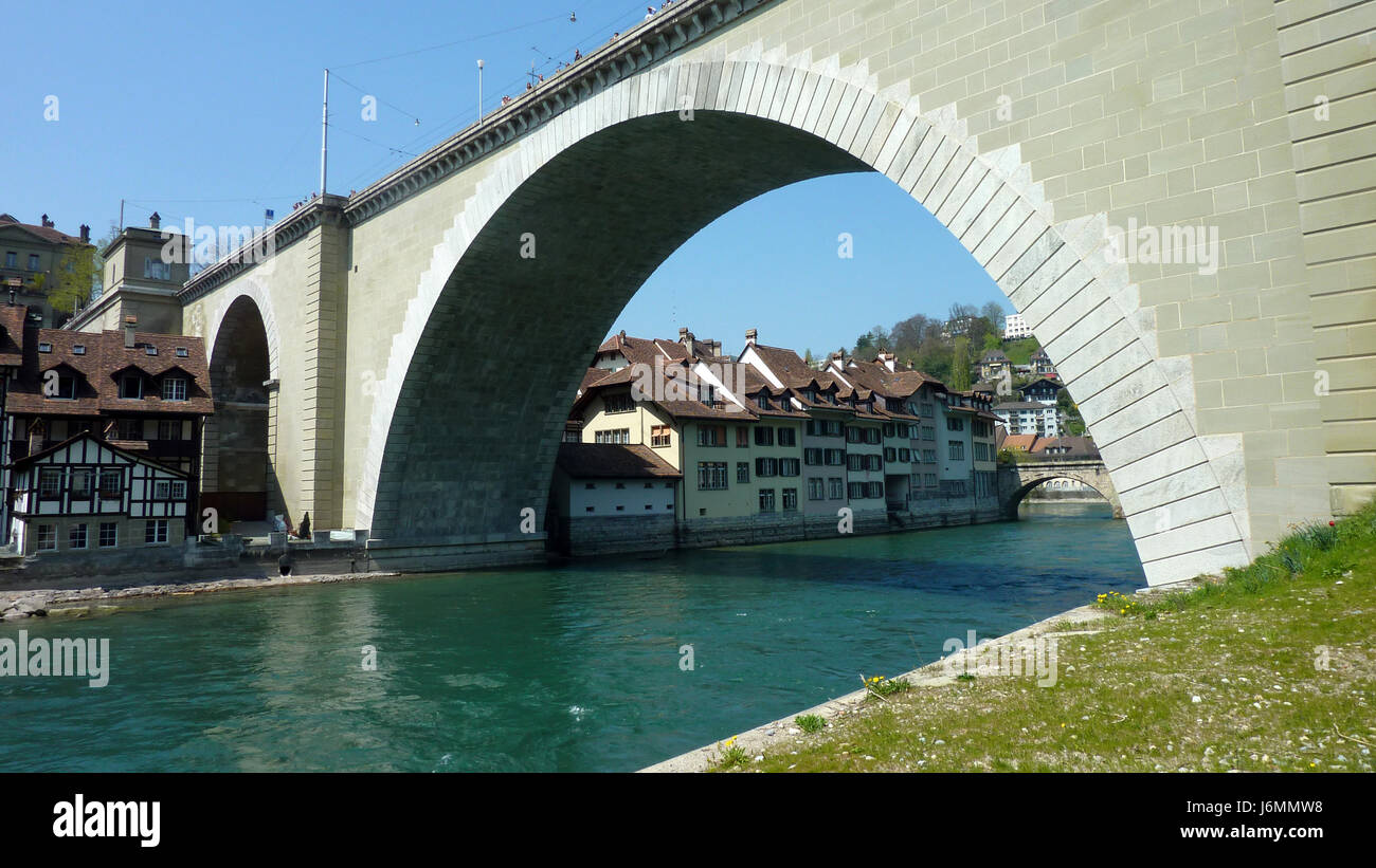 bridge old town switzerland circular arc bern houses bridge tourism old ...