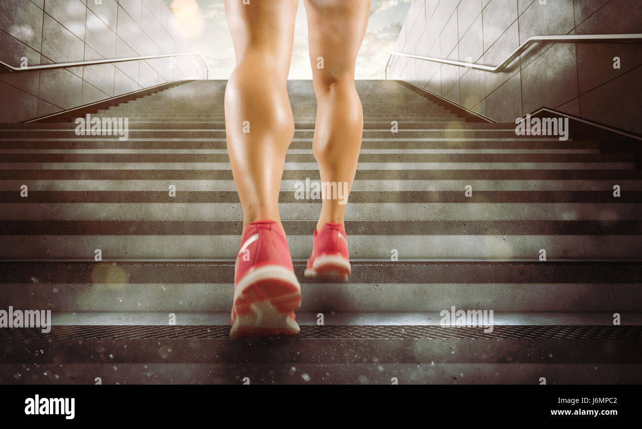 Legs of a girl running Stock Photo Alamy