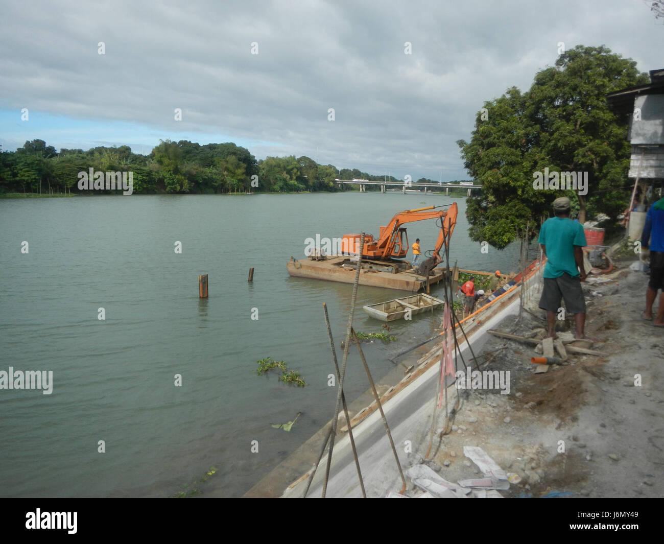 The Riprap construction along the Pulilan Riverbanks at Sipat Dampol ...
