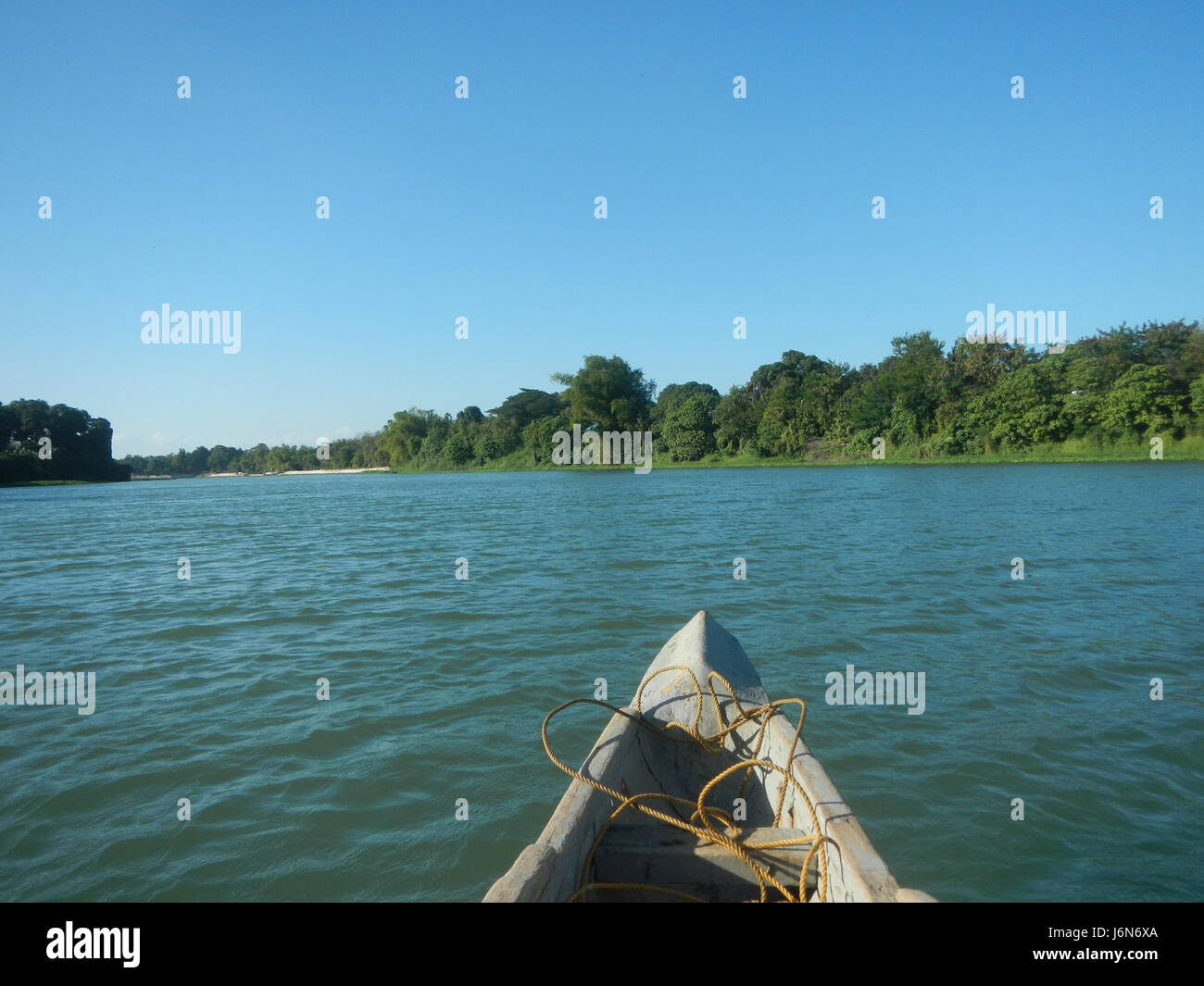 This image shows the riprap construction along the riverbanks of ...