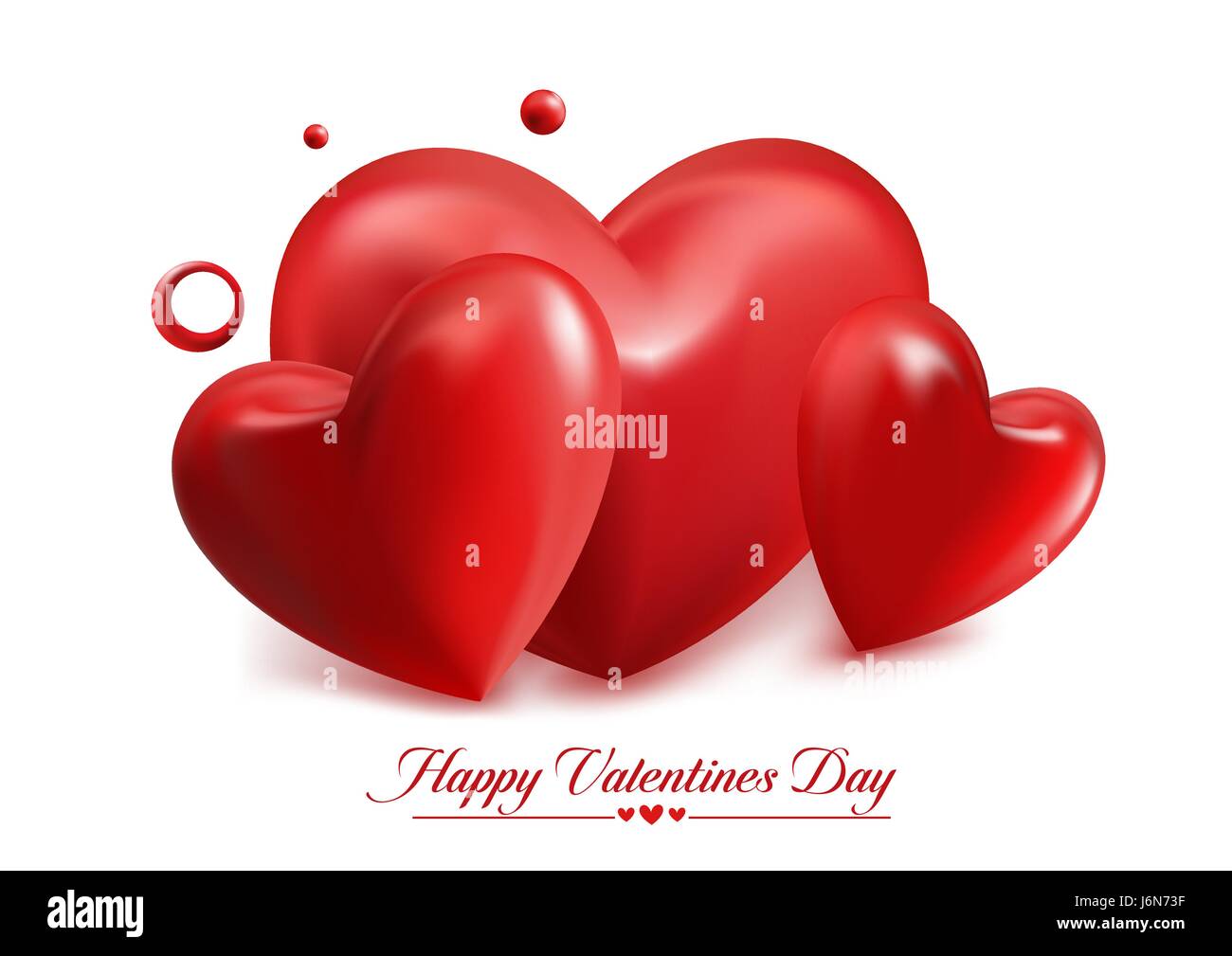 Valentines Day Background Vector with Realistic Red Sweet Balloon ...