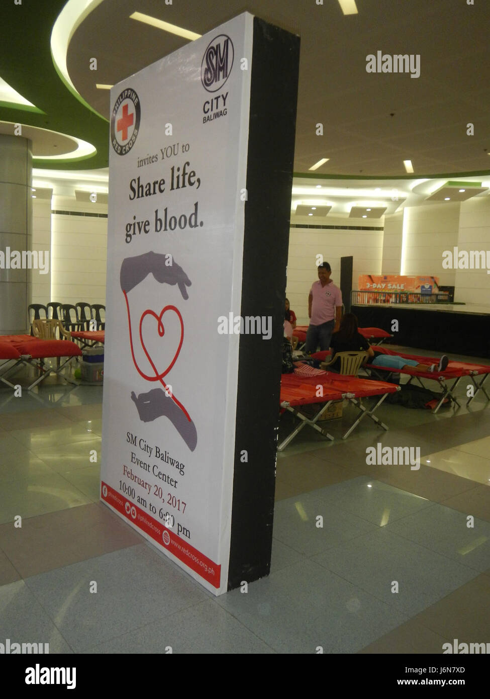 09104 Bloodletting Blood donation Philippine Red Cross SM City Baliuag  06 Stock Photo