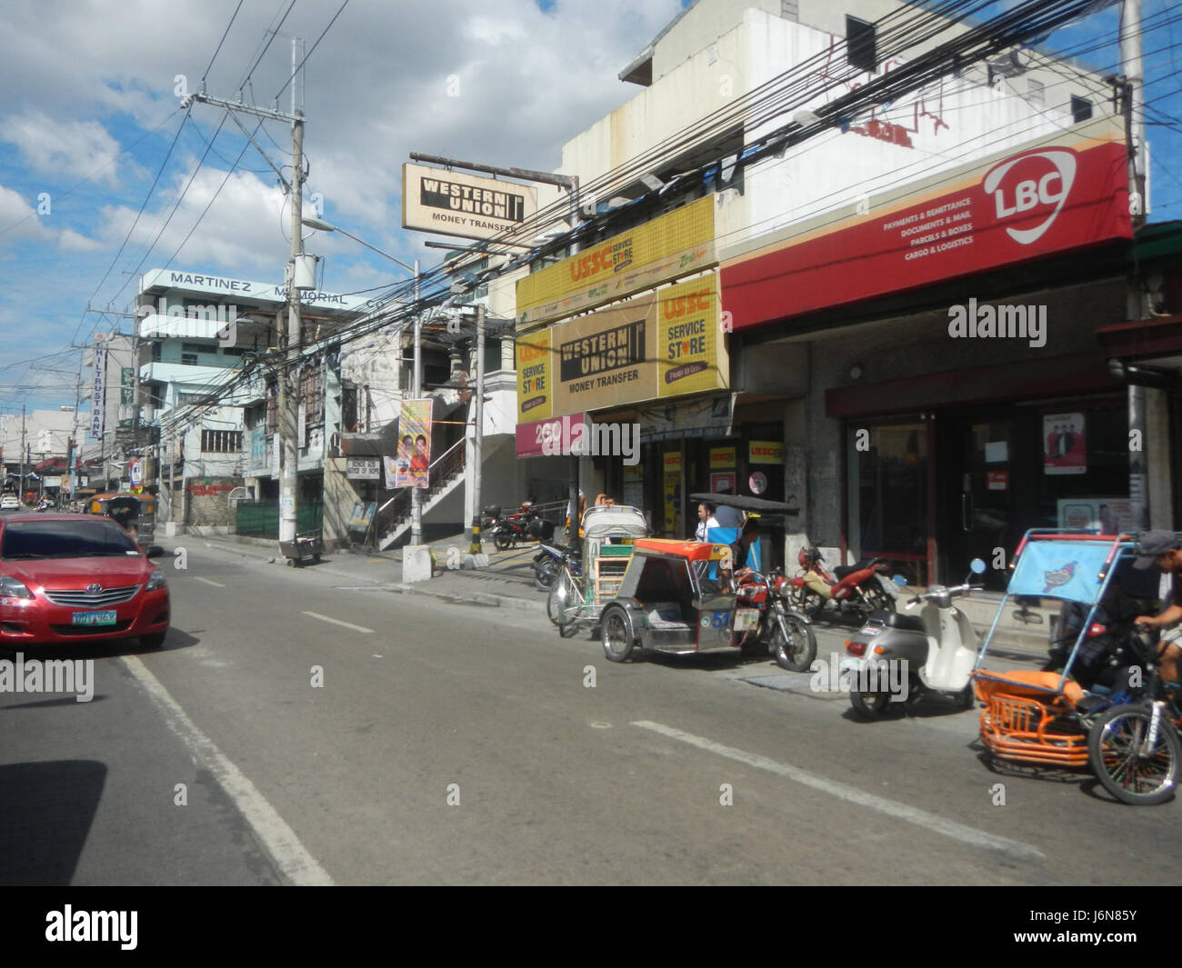 This title refers to locations in Caloocan City, Philippines, including A. Mabini Street and the Martinez Memorial Hospital Colleges, key landmarks in the area. Stock Photo