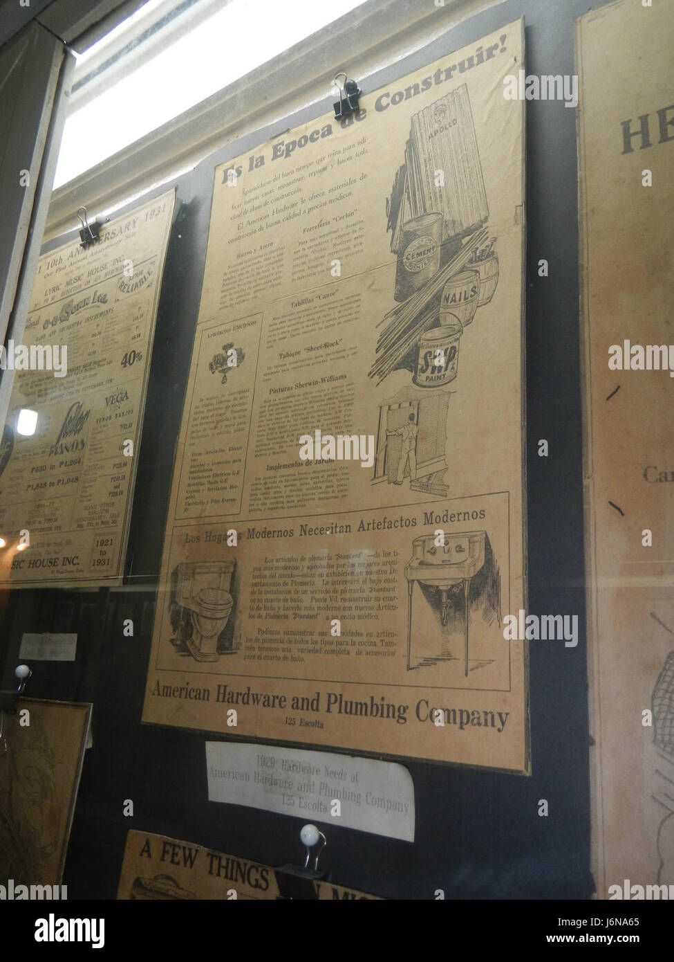 The Escolta Museum Exhibit Hall, located in Edificio Calvo in Binondo, Manila, hosts cultural exhibitions that showcase the rich history of the area. Stock Photo