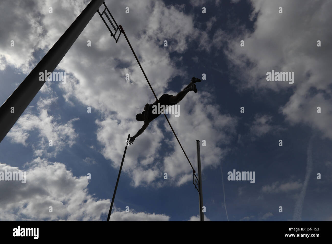 General view of a competitor in the Men's Pole Vault during the Men's