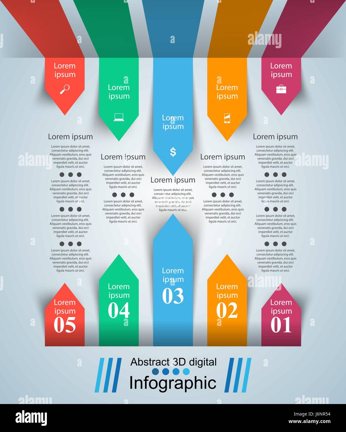 Abstract 3D digital illustration Infographic Stock Vector Image & Art ...