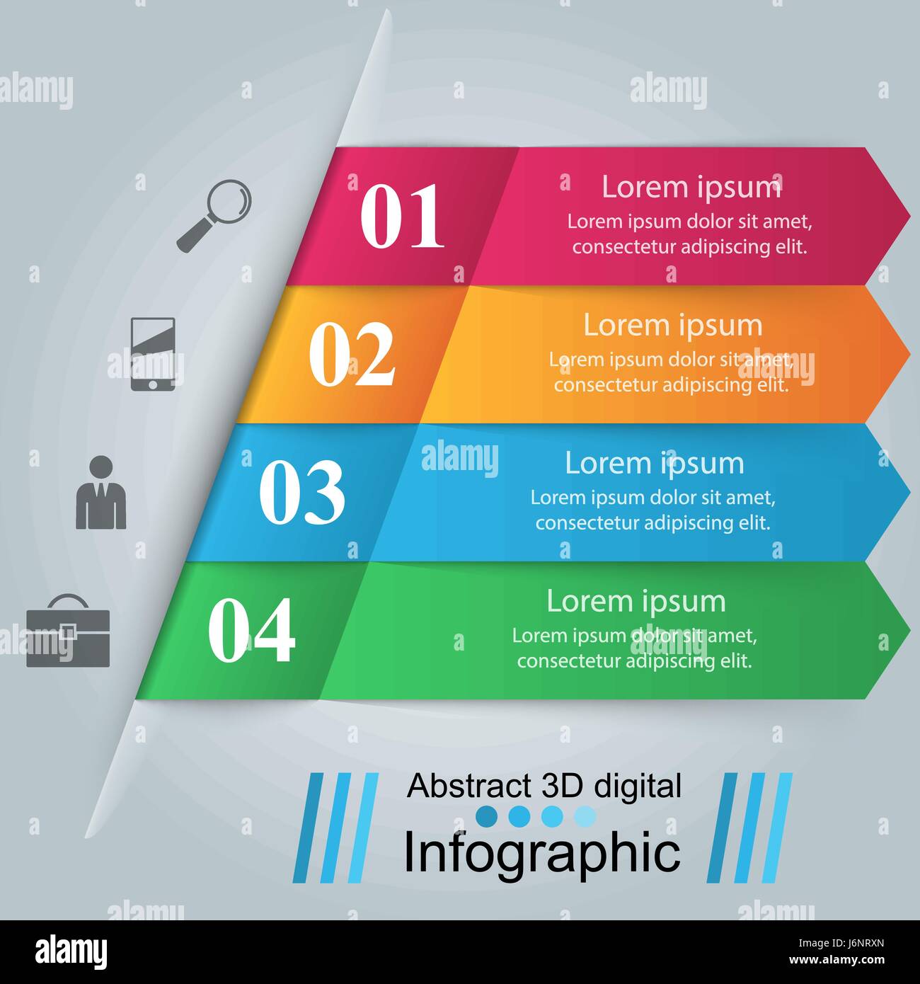 Abstract 3D digital illustration Infographic Stock Vector Image & Art ...