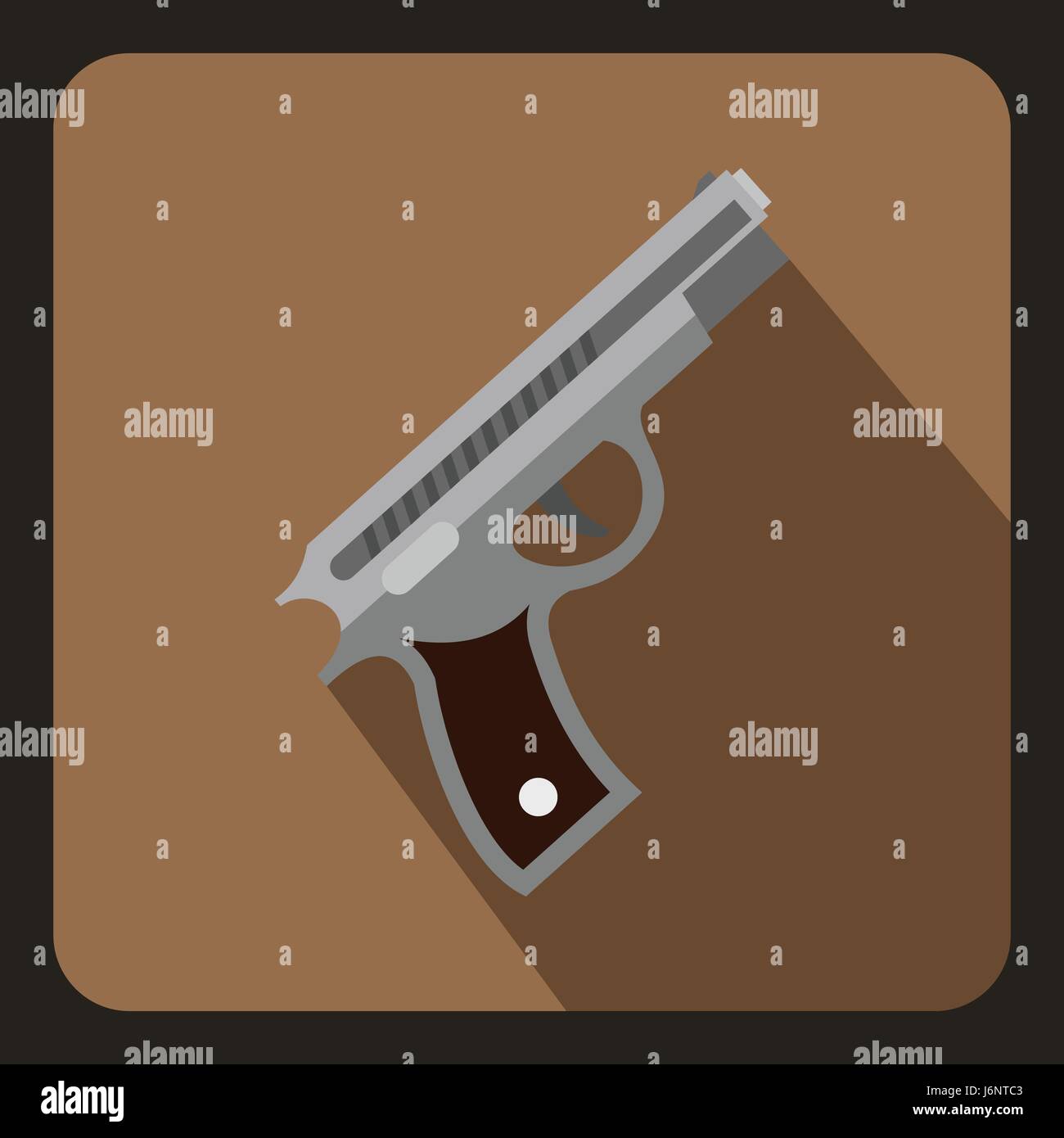 Gun icon in flat style Stock Vector Image & Art - Alamy