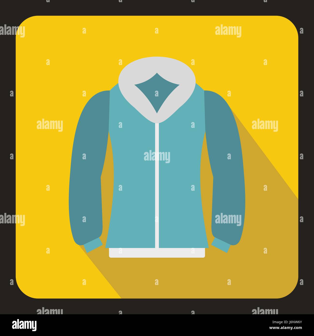 Blue mens winter jacket icon, flat style Stock Vector Image & Art - Alamy