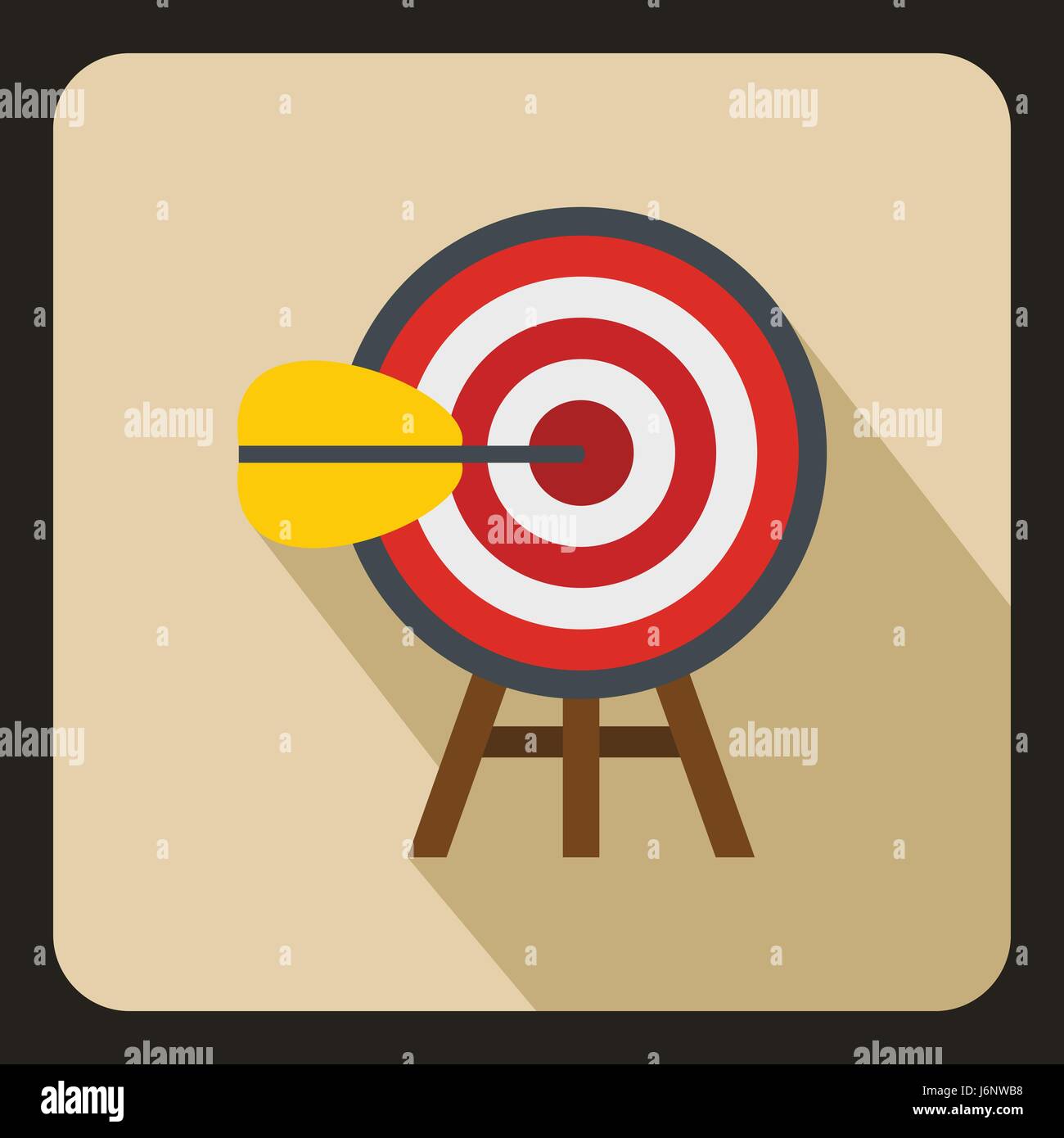 Target with arrow icon, flat style Stock Vector Image & Art - Alamy