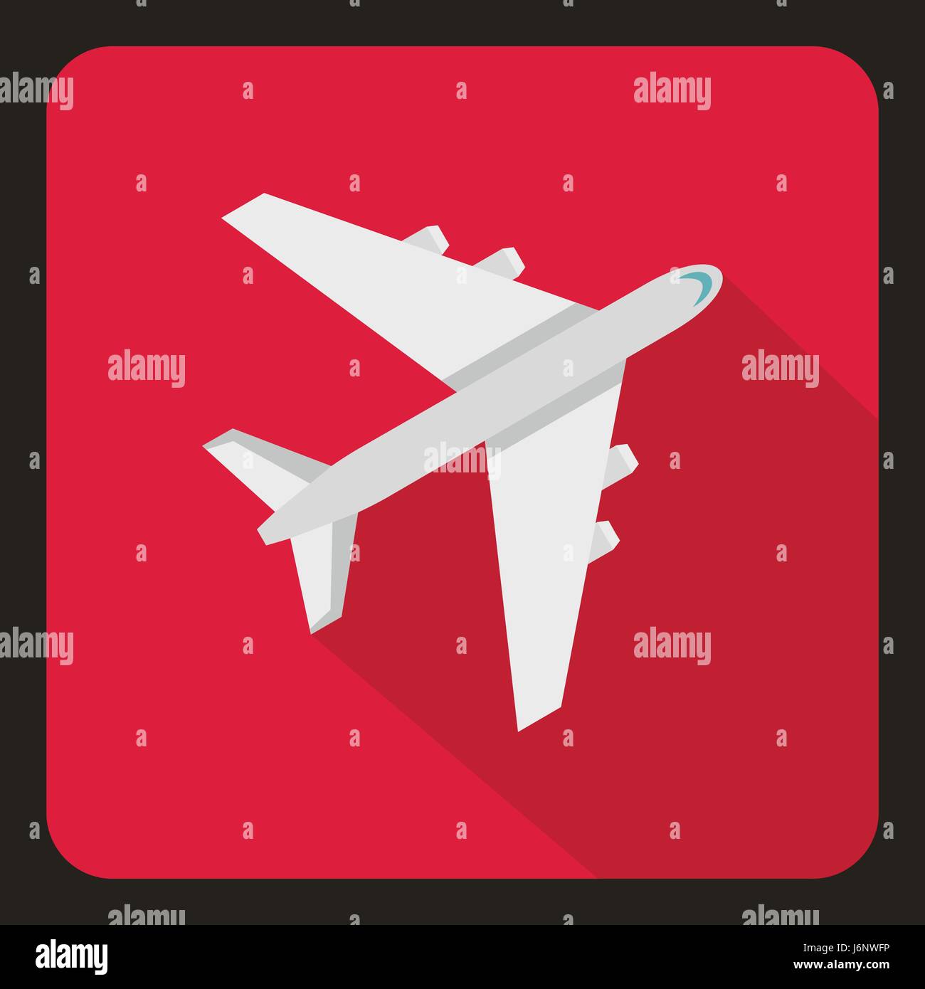 Passenger plane icon, flat style Stock Vector Image & Art - Alamy