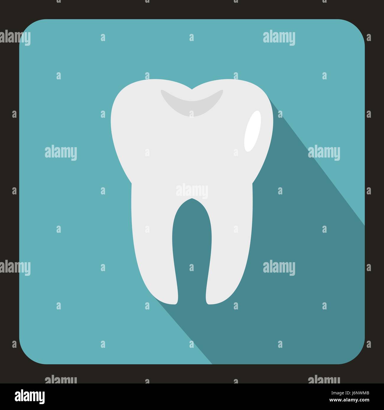 Tooth icon, flat style Stock Vector Image & Art - Alamy