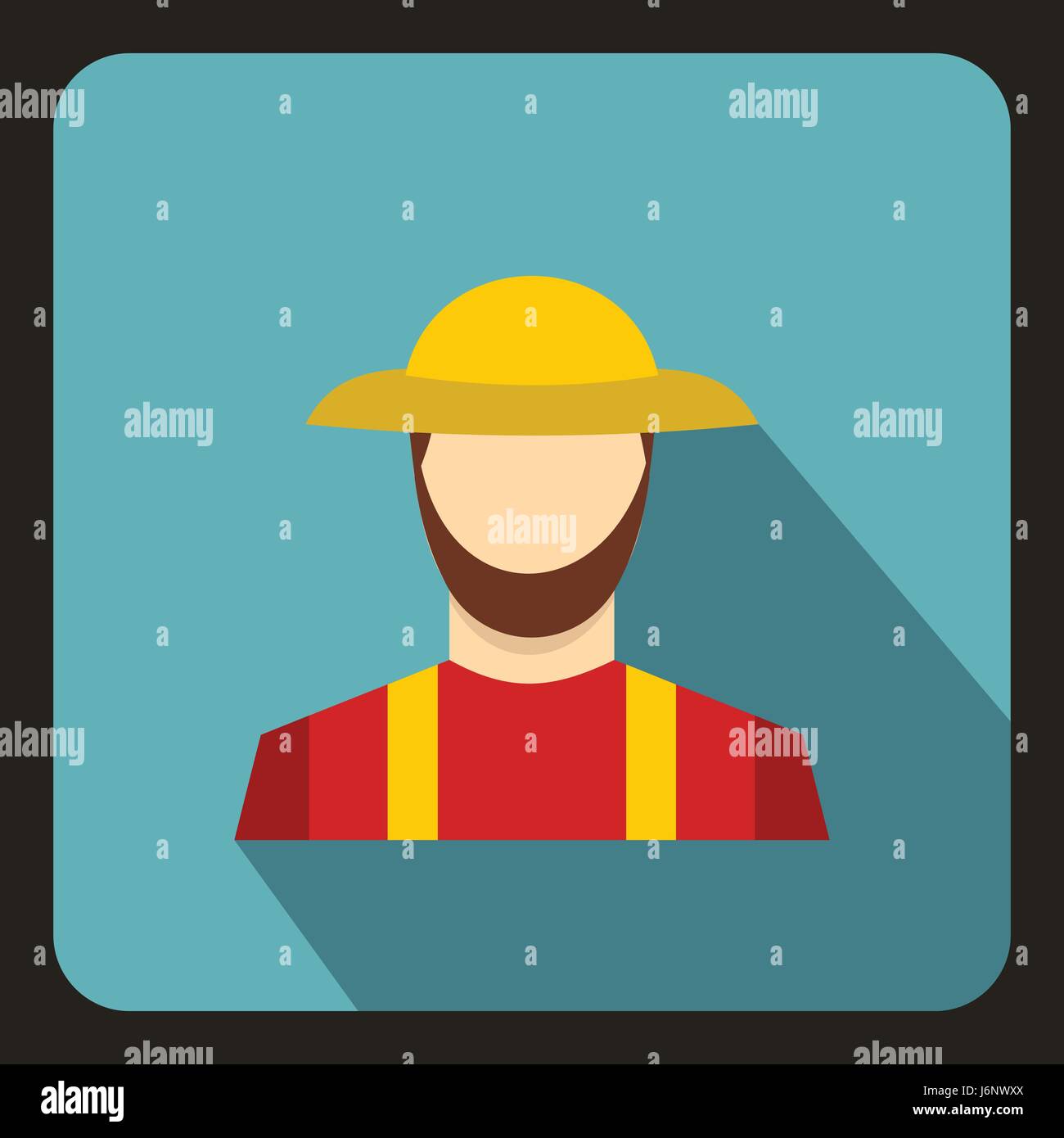 Farmer icon, flat style Stock Vector Image & Art - Alamy