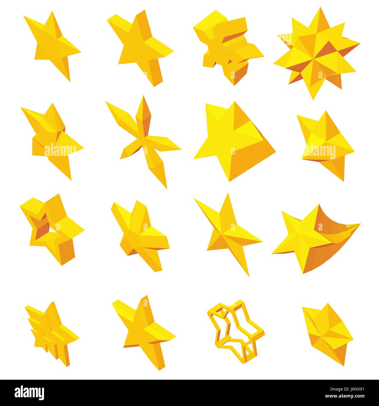Star icons set, isometric 3d style Stock Vector Image & Art - Alamy
