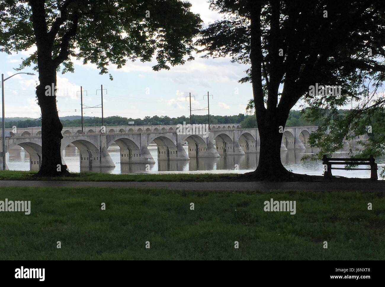 A Bridge over the Susquehanna River Stock Photo