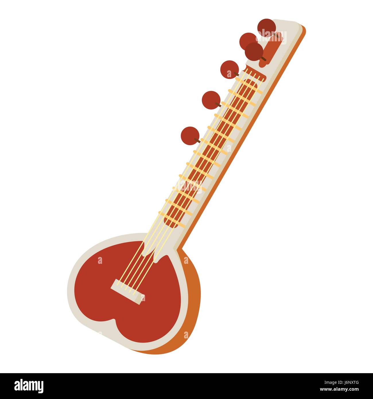 Sitar icon, cartoon style Stock Vector Image & Art Alamy