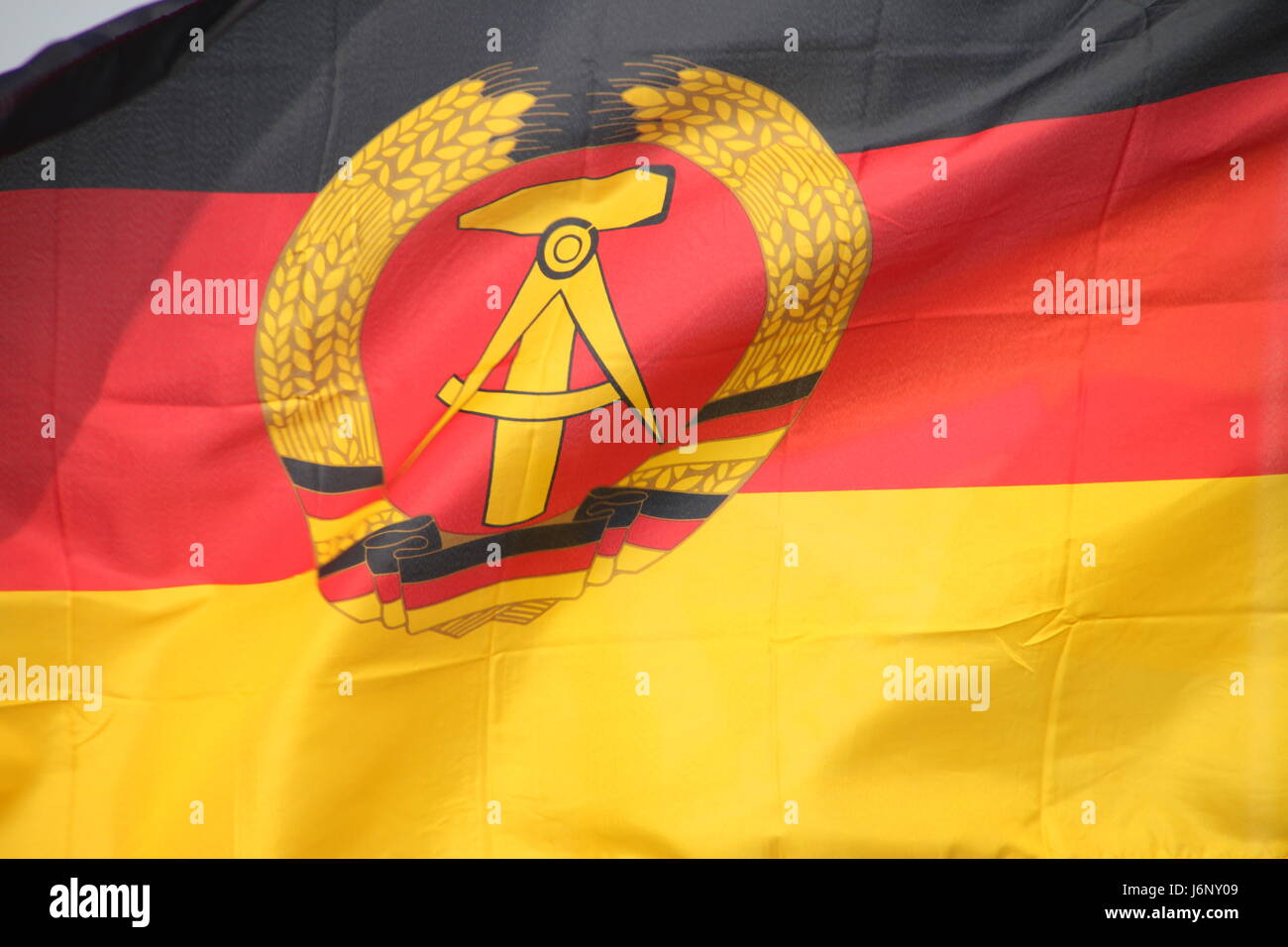 flag East Germany republic gdr flag blow East Germany mast east