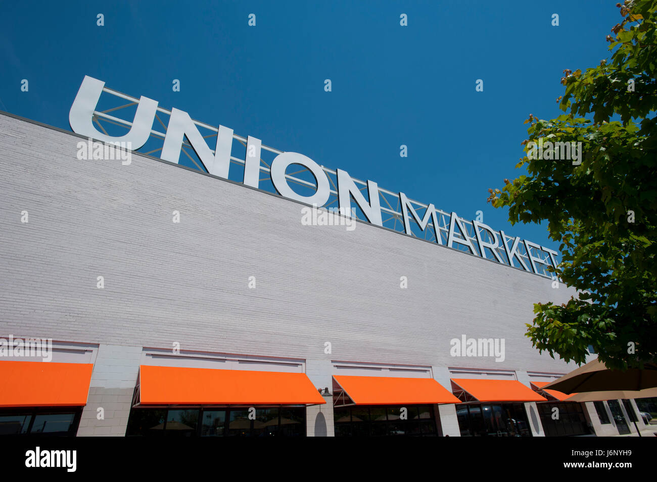 USA Washington DC Union Market hip market place for food and shopping in NE Northeast D.C. Stock Photo