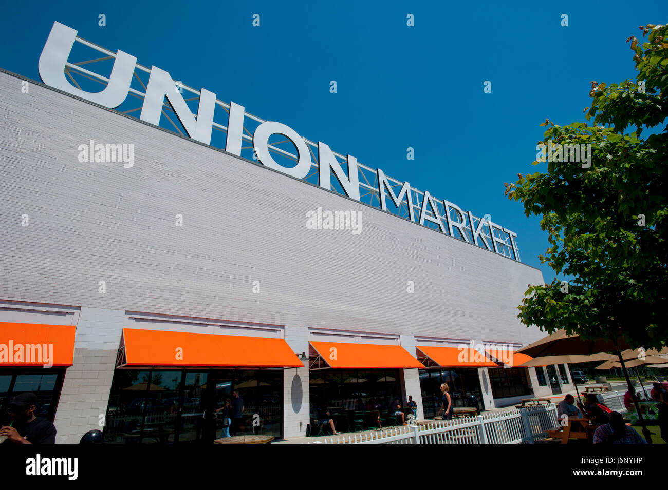 USA Washington DC Union Market hip market place for food and shopping in NE Northeast D.C. Stock Photo