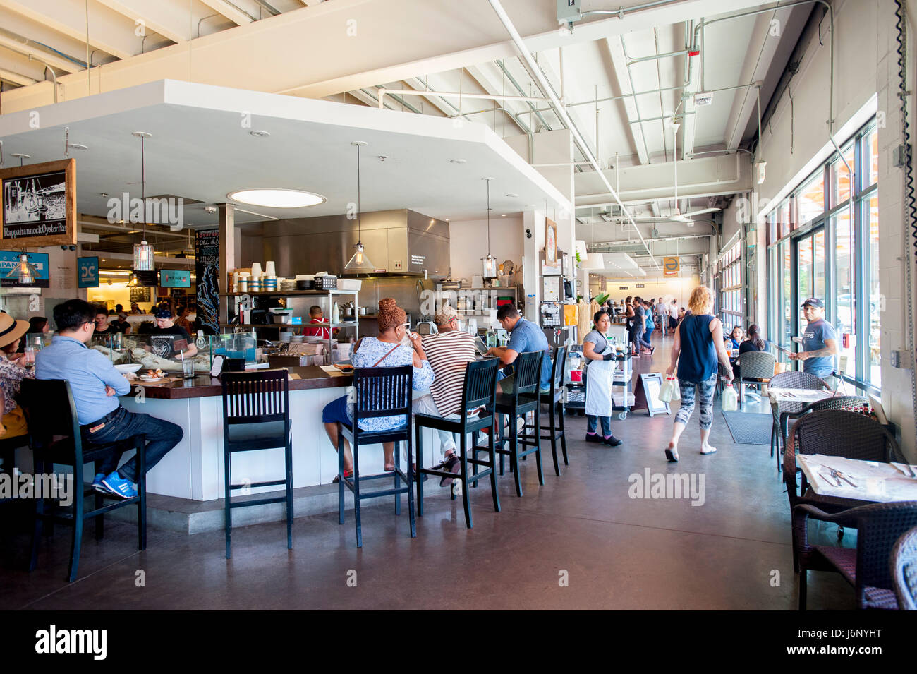 USA Washington DC Union Market hip market place for food and shopping in NE Northeast D.C. Stock Photo