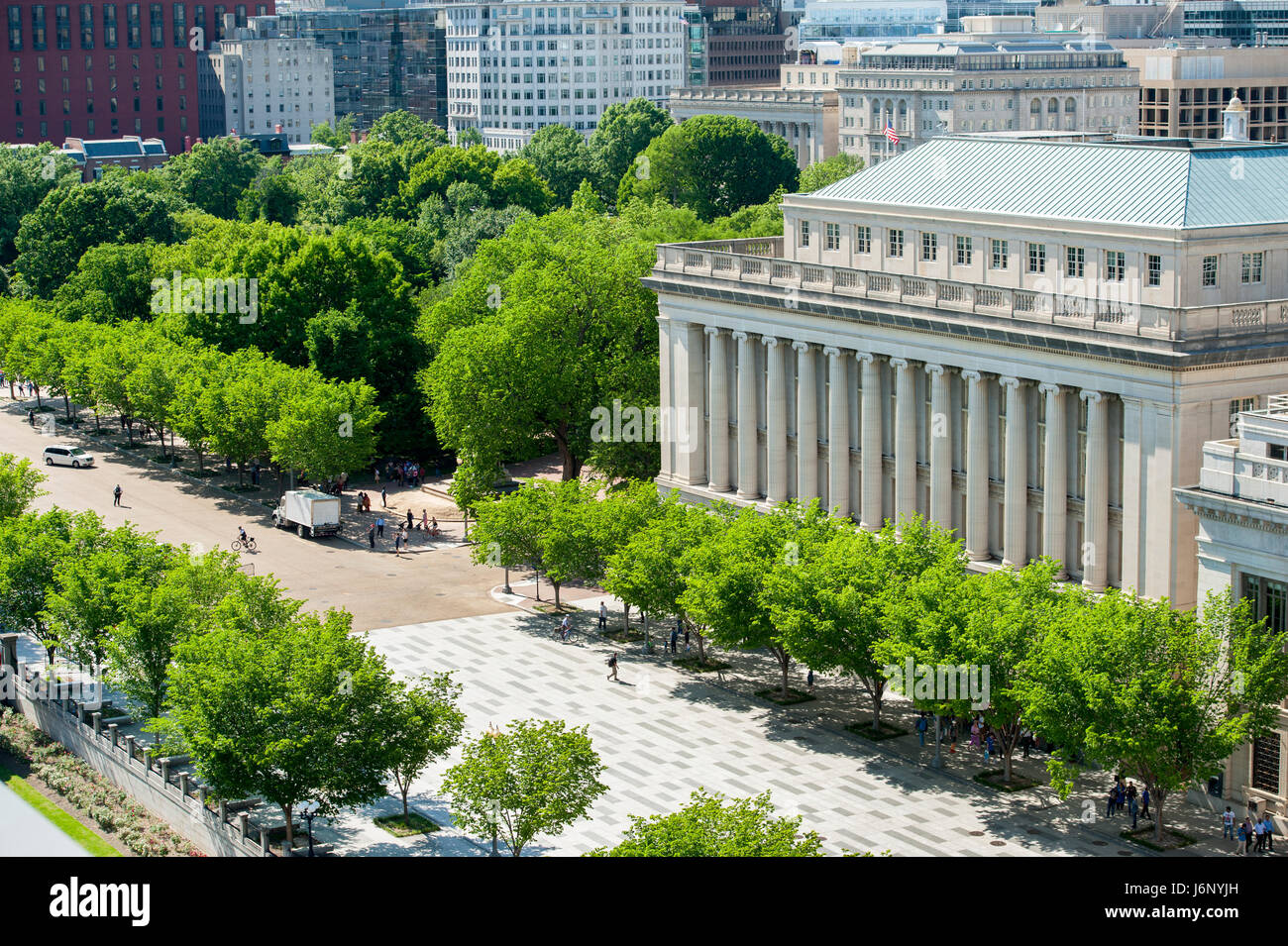 USA Washington DC D.C. Pennsylvania Avenue with the United States Court of Federal Claims on the left Stock Photo