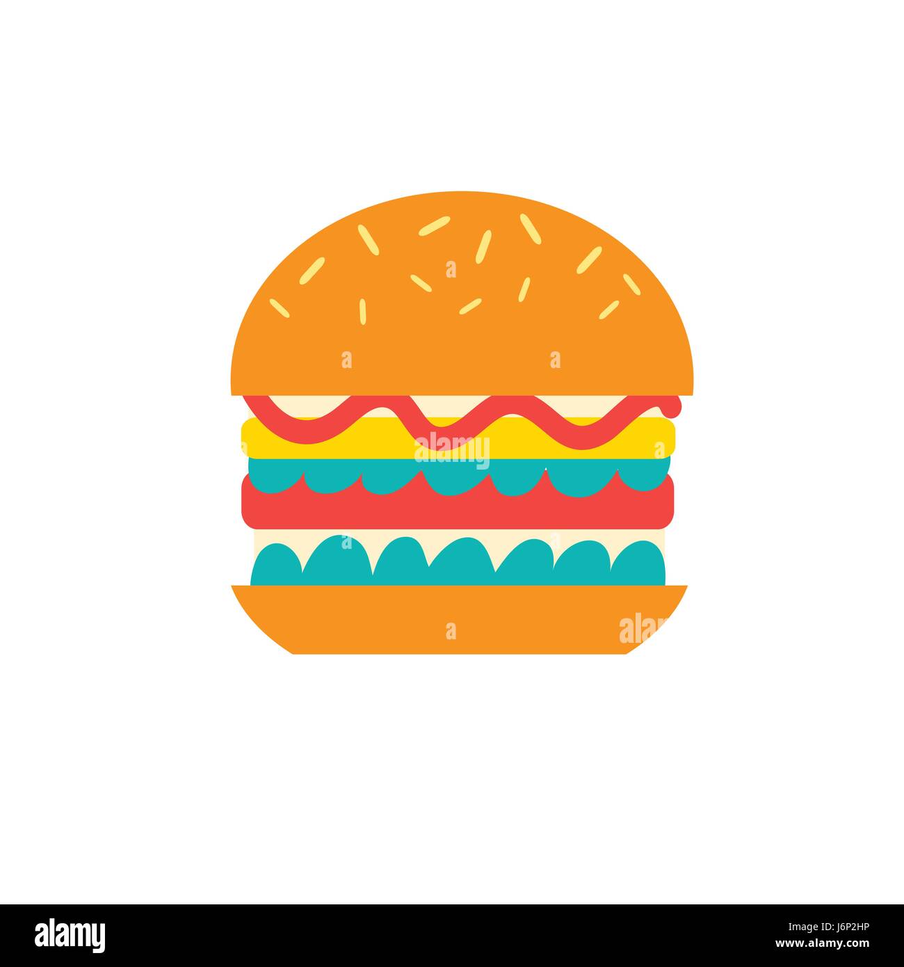 Vector delicious burger icon Stock Vector