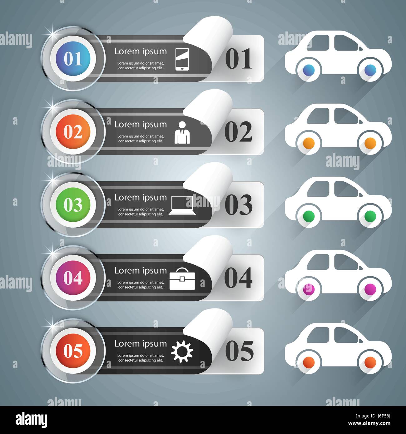 Road infographic design template and marketing icons. Car icon Stock ...