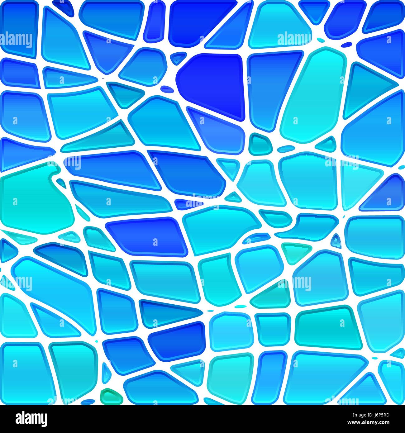 abstract vector stained-glass mosaic background - light and bright blue ...