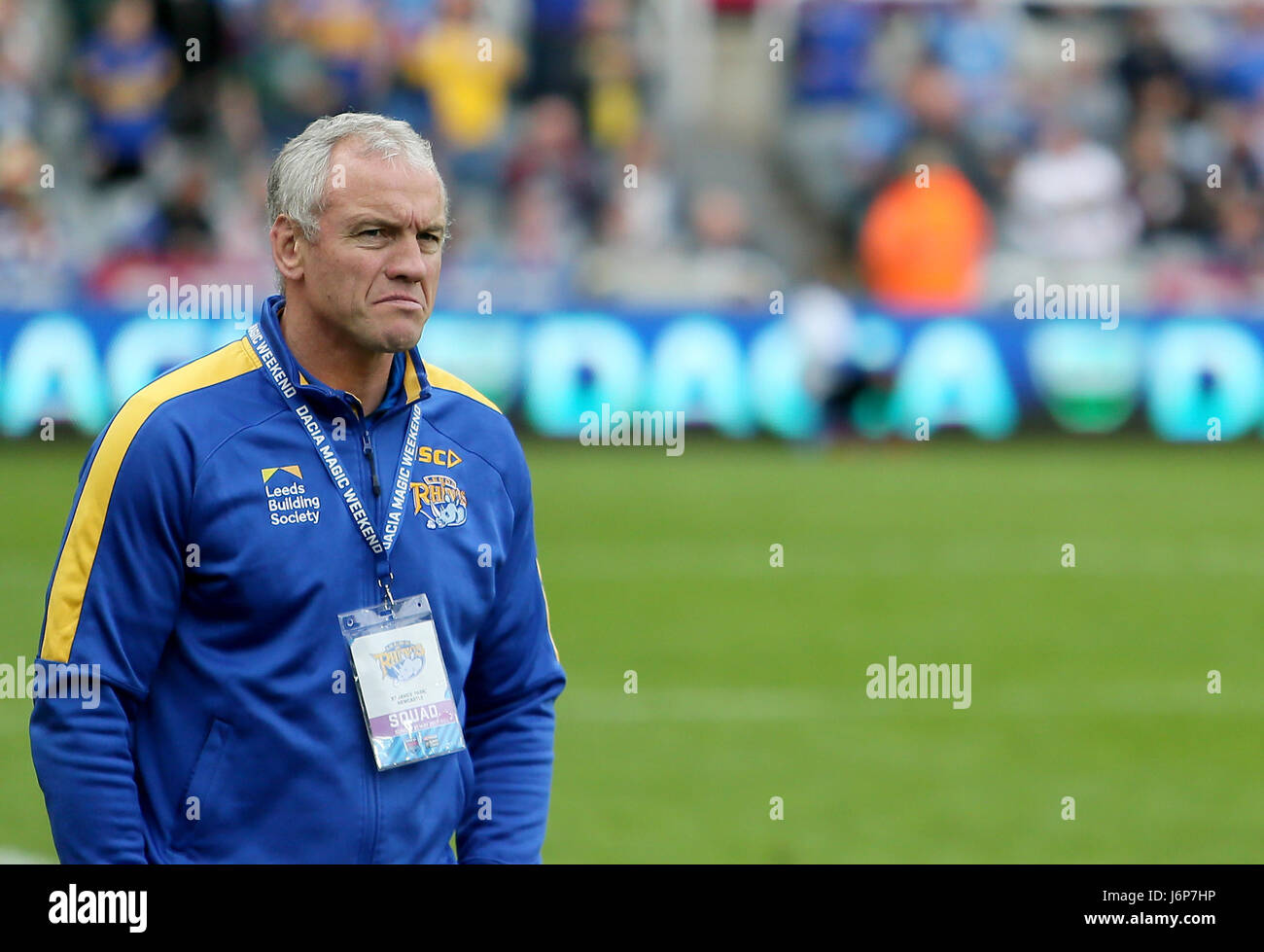 Leeds Rhinos head coach Brian McDermott during day two of the Betfred Super League Magic Weekend at St James' Park, Newcastle. PRESS ASSOCIATION Photo. Picture date: Sunday May 21, 2017. See PA story RUGBYL Castleford. Photo credit should read: Richard Sellers/PA Wire. Stock Photo