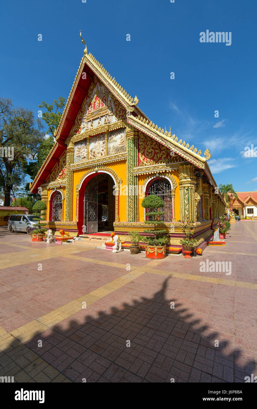 Wat Si Muang, Buddhist temple in Vientiane, Laos Stock Photo