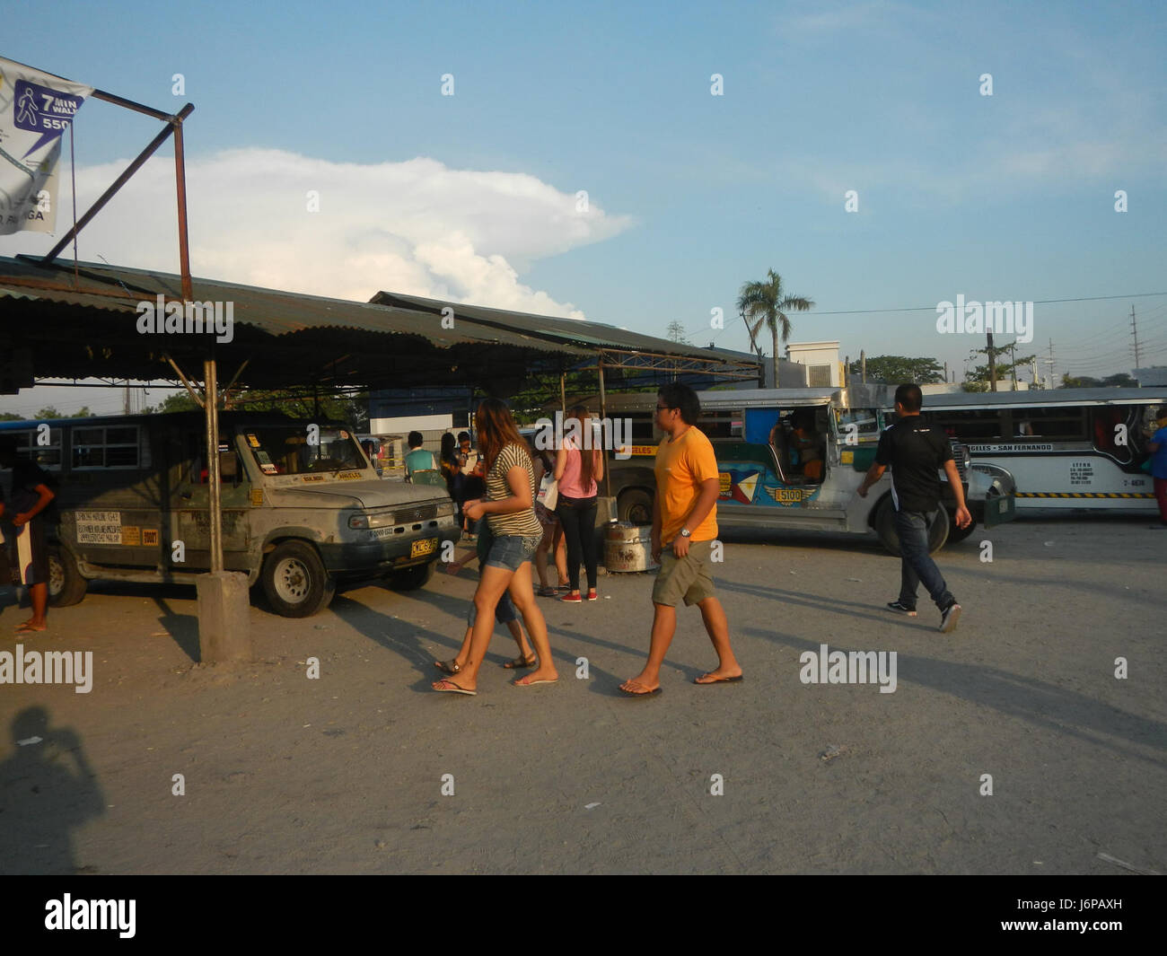 This image showcases the jeep transport terminal located in Santo ...