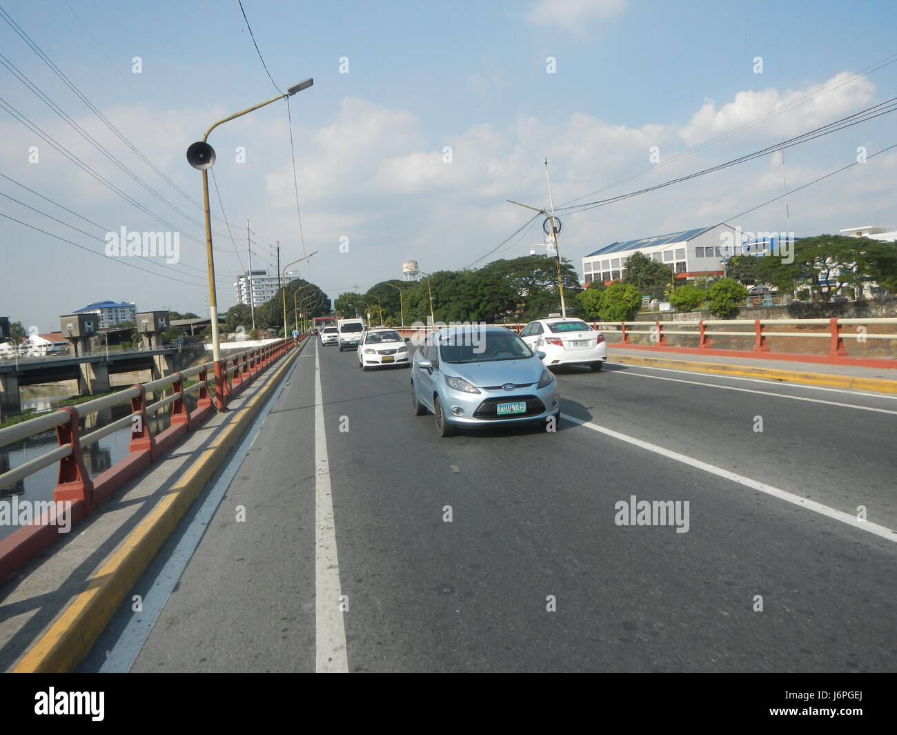This image shows Barangay Manggahan Bridge in Rosario, Pasig City, showcasing the local infrastructure and urban development in the region as of 2023. Stock Photo