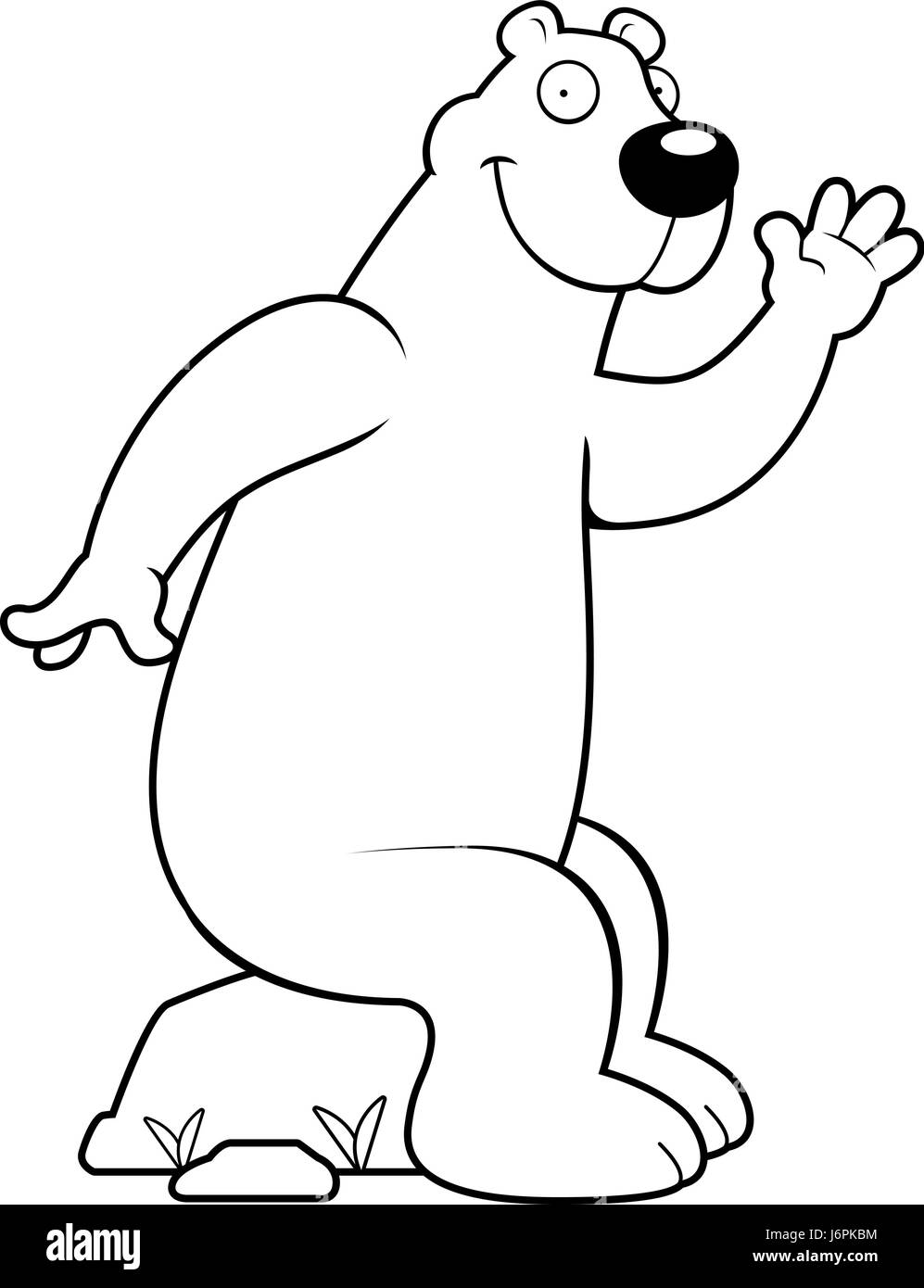 A happy cartoon bear sitting and smiling Stock Vector Image & Art - Alamy